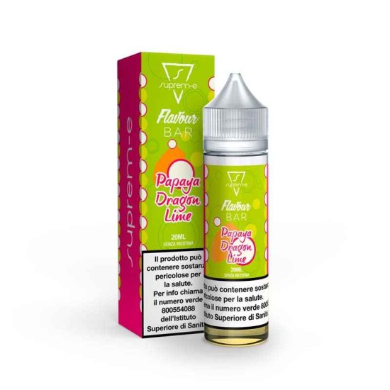 Liquido per Sigaretta Elettronica PAPAYA DRAGON LIME Shot Mix 20ML/60 al gusto di Papaya, Dragon fruit, pesca, lime e zucchero.