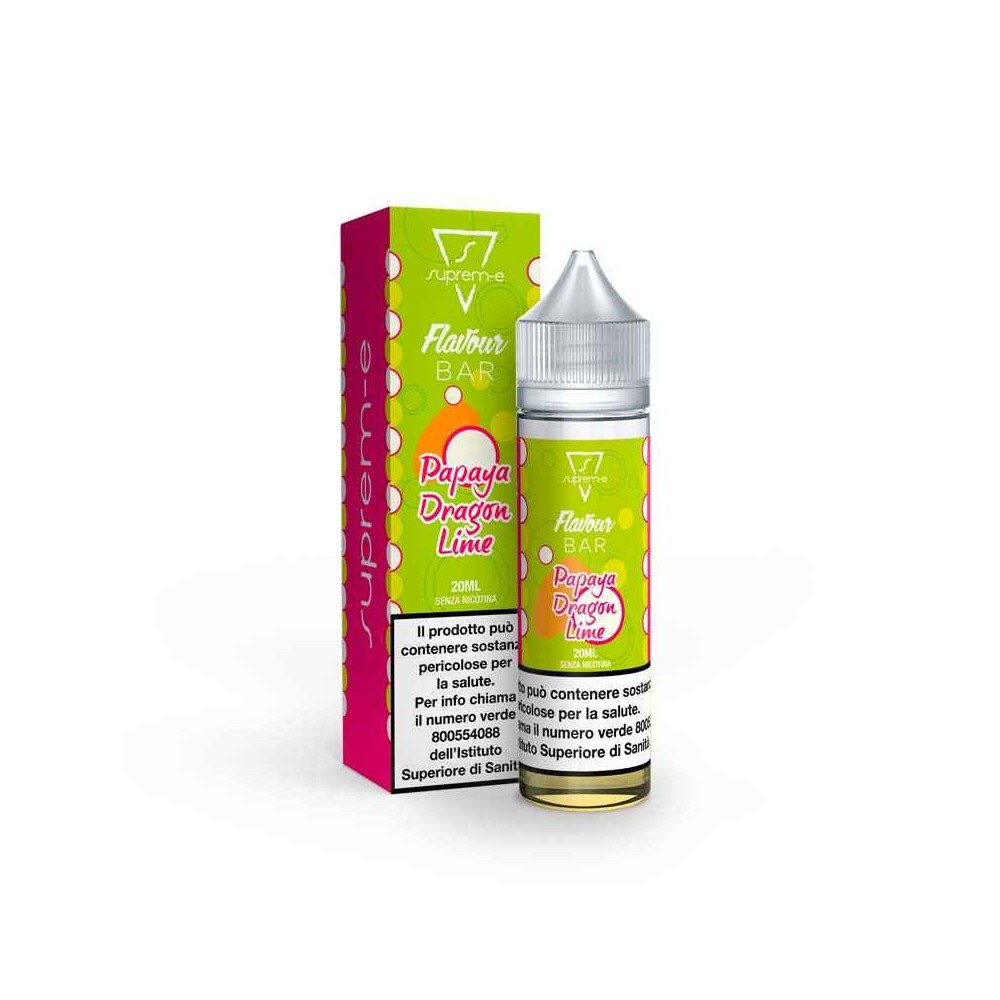 Liquido per Sigaretta Elettronica PAPAYA DRAGON LIME Shot Mix 20ML/60 al gusto di Papaya, Dragon fruit, pesca, lime e zucchero.