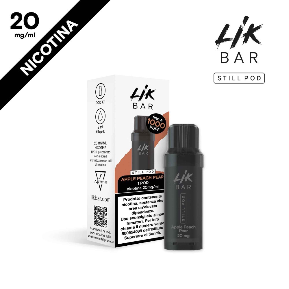 LIK BAR STILL POD - APPLE PEACH PEAR - NICOTINA 20