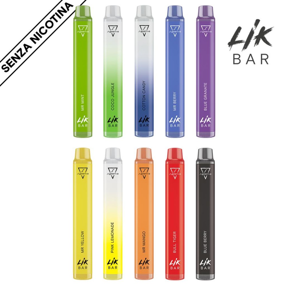 KIT 4 Nuovi Gusti Flavor Nic 20 Sigaretta Usa e Getta LIK BAR