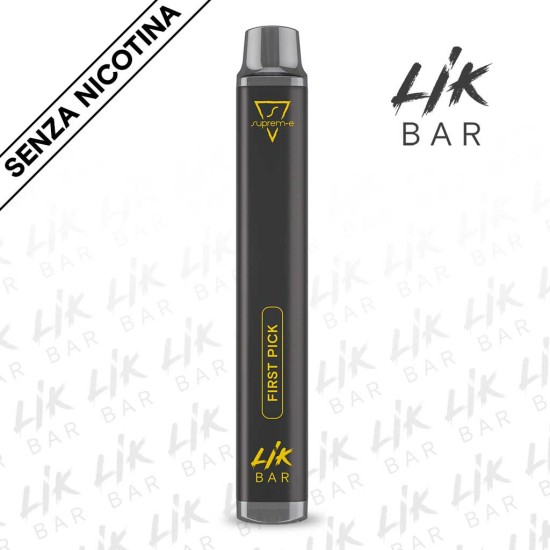 LIK BAR - First Pick Tabacco Senza Nicotina Sigaretta Usa e Getta 600 Puff