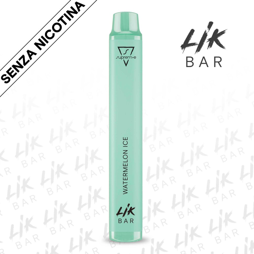 LIK BAR - Watermelon Ice - Senza Nicotina - Sigaretta Elettronica Usa e Getta By Suprem-e