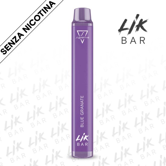 LIK BAR - Blue Granate Senza Nicotina Sigaretta Elettronica Usa e Getta