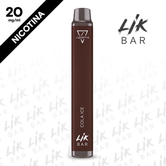 LIK BAR - Cola Ice - Nicotina 20 - Sigaretta Elettronica Usa e Getta By Suprem-e