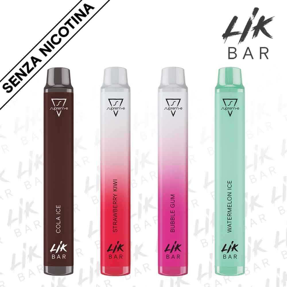 LIK BAR - Kit Assaggio Nuovi Gusti Flavor Senza Nicotina Sigaretta Elettronica Usa e Getta 1pz Per Gusto