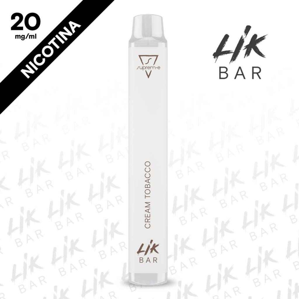 LIK BAR - Cream Tobacco - Nicotina 20 - Sigaretta Elettronica Usa e Getta By Suprem-e