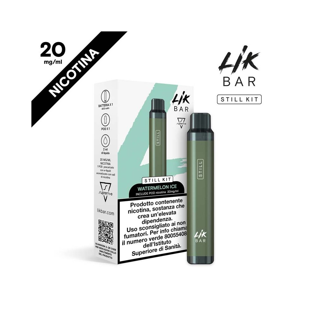 LIK BAR STILL STARTER KIT GREEN + POD WATERMELON ICE - NICOTINA 20