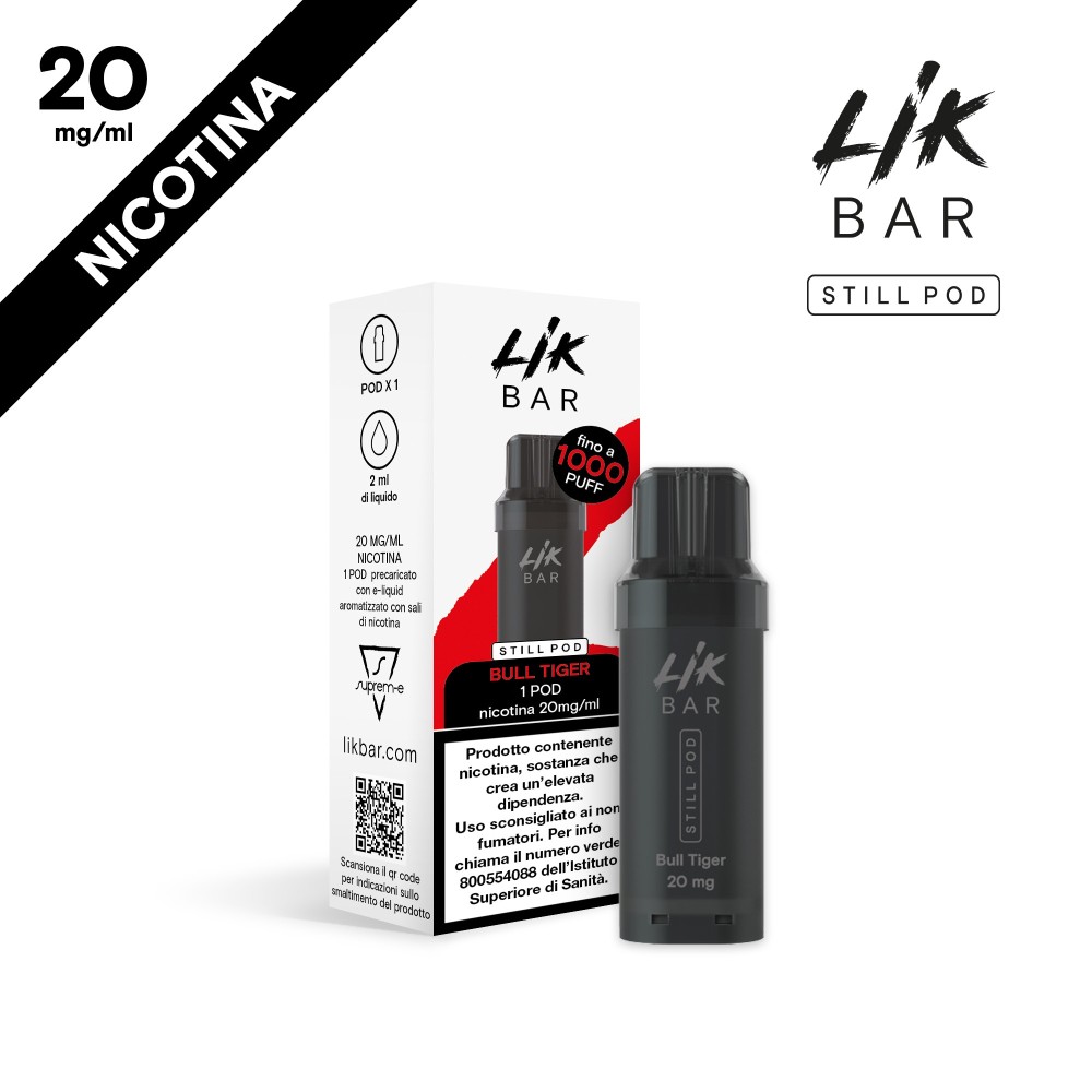 LIK BAR STILL POD - BULL TIGER - NICOTINA 20