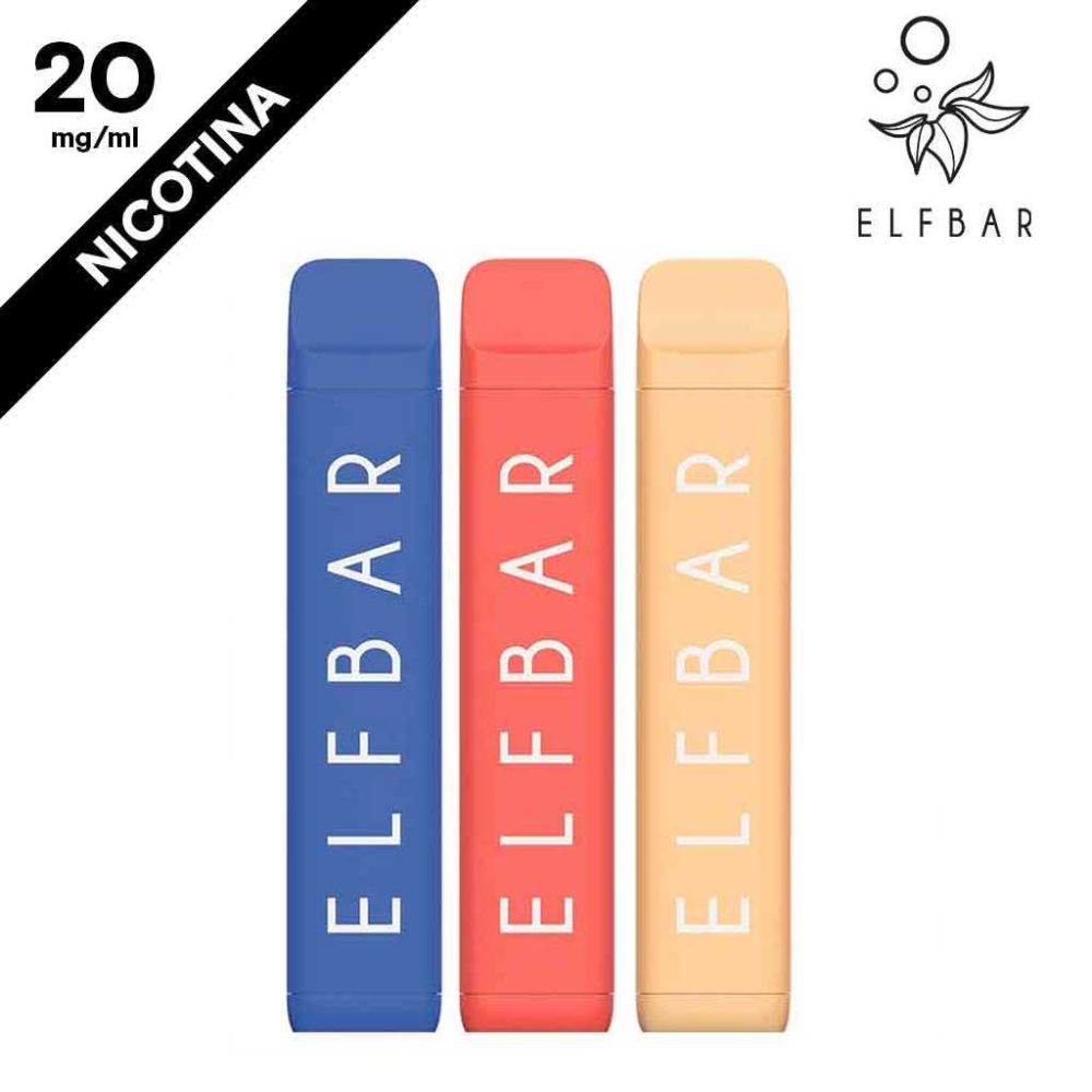 ELF BAR NC600 - Kit Assaggio Nicotina 20 Sigaretta Elettronica Usa e Getta 1pz Per Gusto