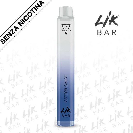 LIK BAR - Cotton Candy - Senza Nicotina - Sigaretta Elettronica Usa e Getta By Suprem-e