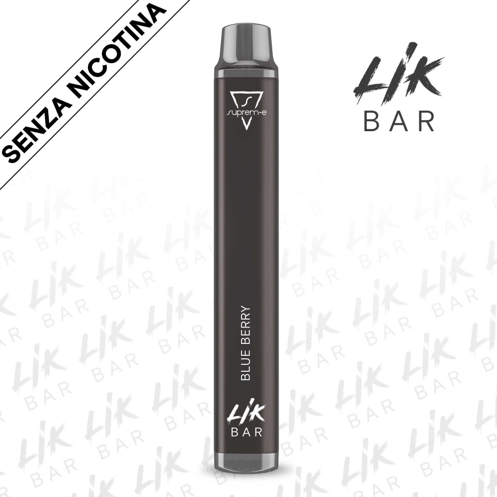 LIK BAR - Blue Berry - Senza Nicotina - Sigaretta Elettronica Usa e Getta By Suprem-e